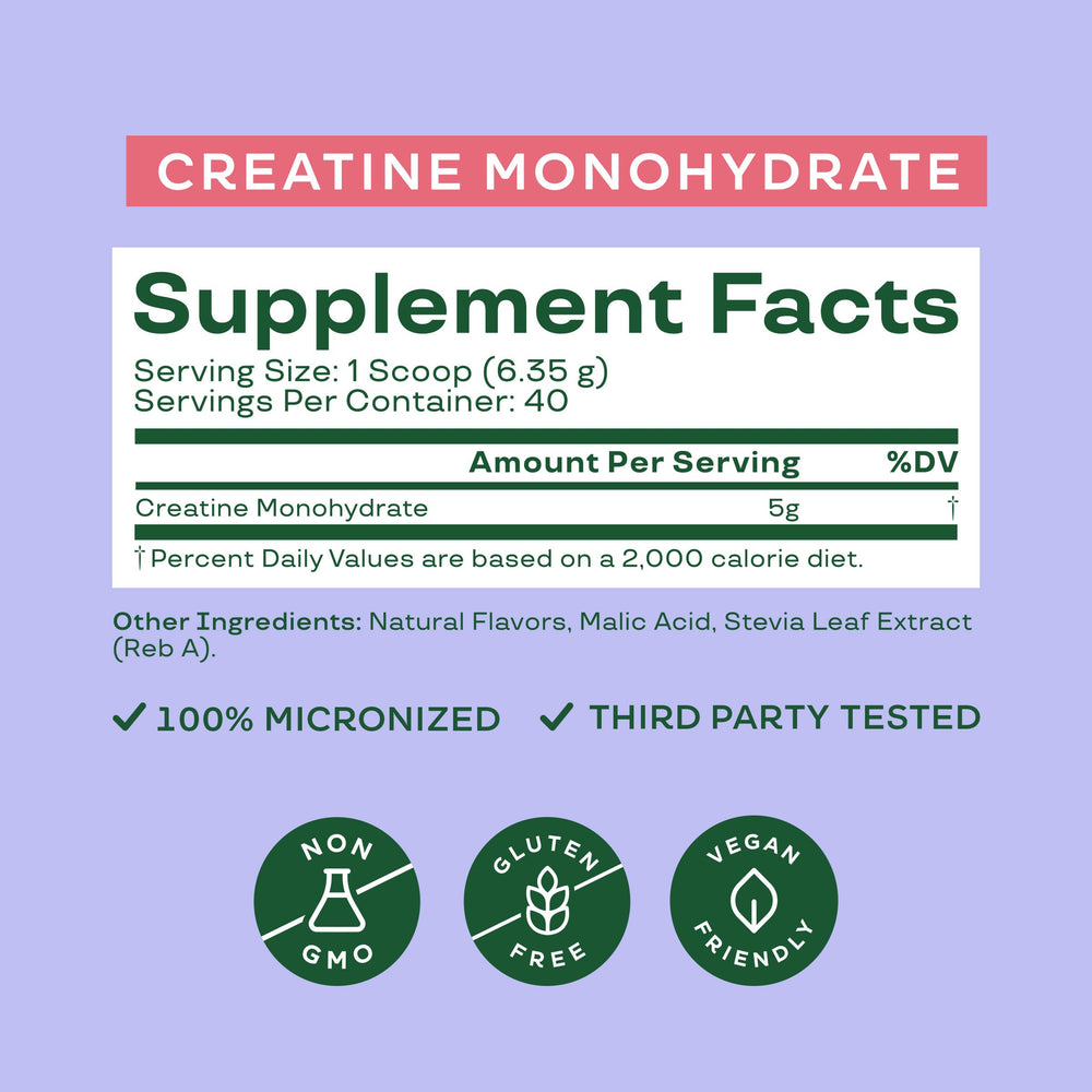 Bloom Nutrition Creatine Monohydrate dissolving in water for smooth mixing.