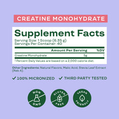 Bloom Nutrition Creatine Monohydrate dissolving in water for smooth mixing.