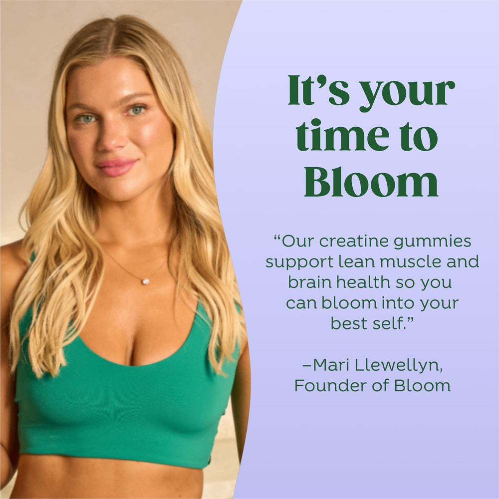 Bloom Nutrition chewable gummies dissolvability visual for smooth absorption.