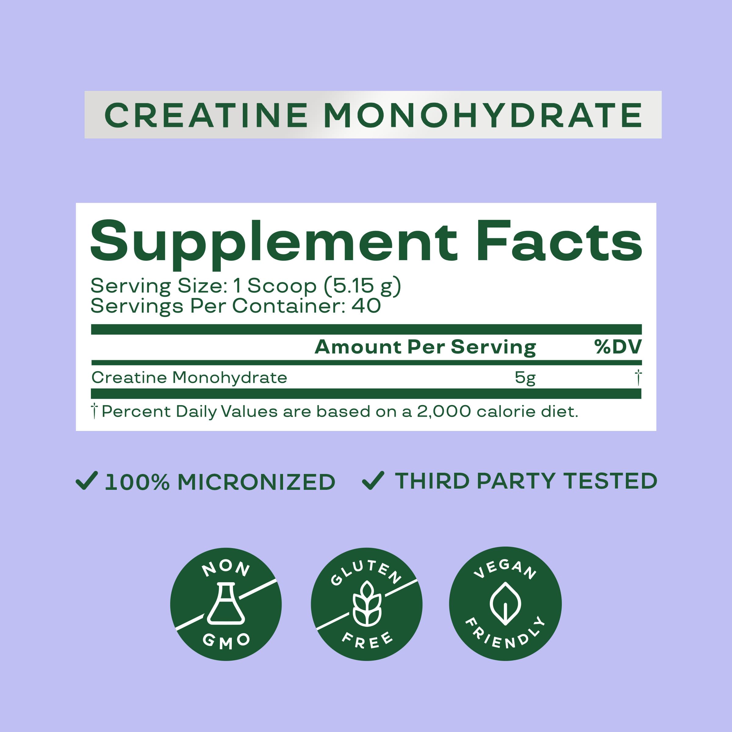Glass with dissolved Bloom Creatine Monohydrate demonstrates quick mixability for pre- or post-workout.