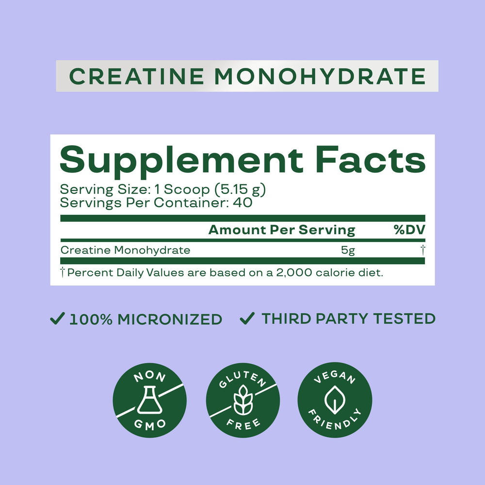 Glass with dissolved Bloom Creatine Monohydrate demonstrates quick mixability for pre- or post-workout.
