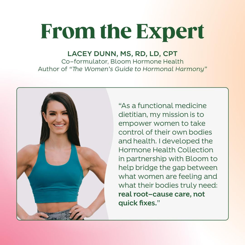 Bloom Nutrition brand story visuals highlighting a female-founded wellness brand