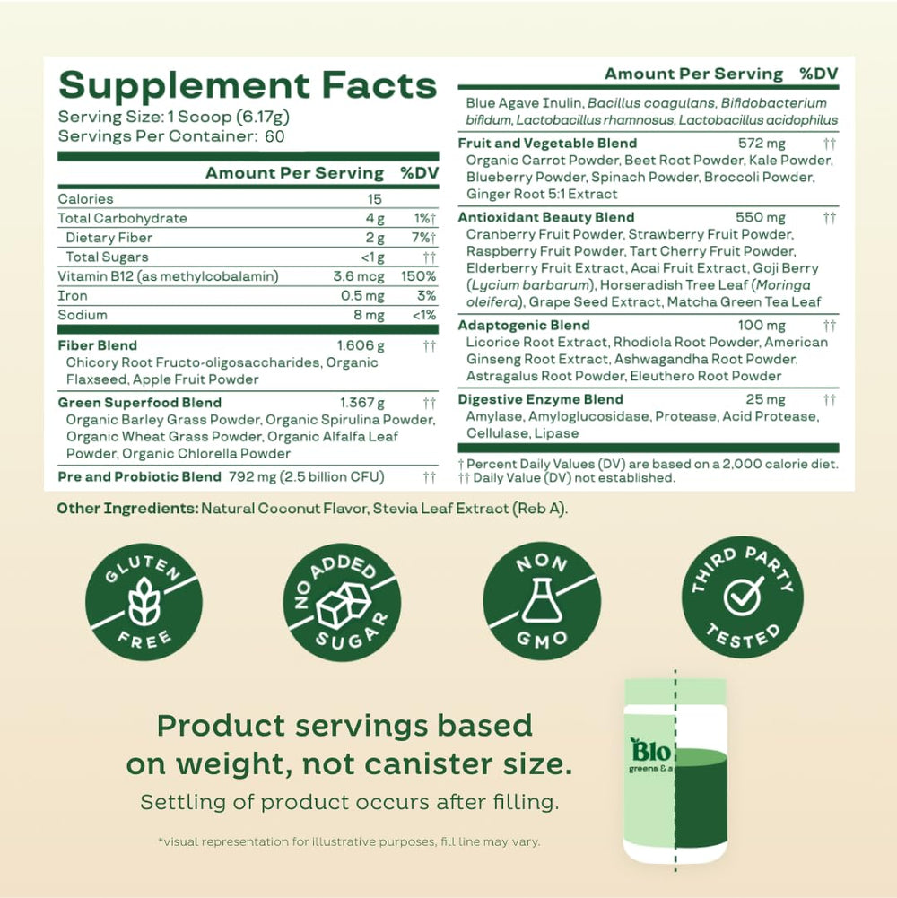 Bloom Nutrition blend with fruits and vegetables for easy nutrition