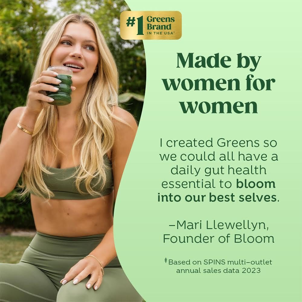 Bloom Nutrition greens on-the-go packet for convenient daily wellness