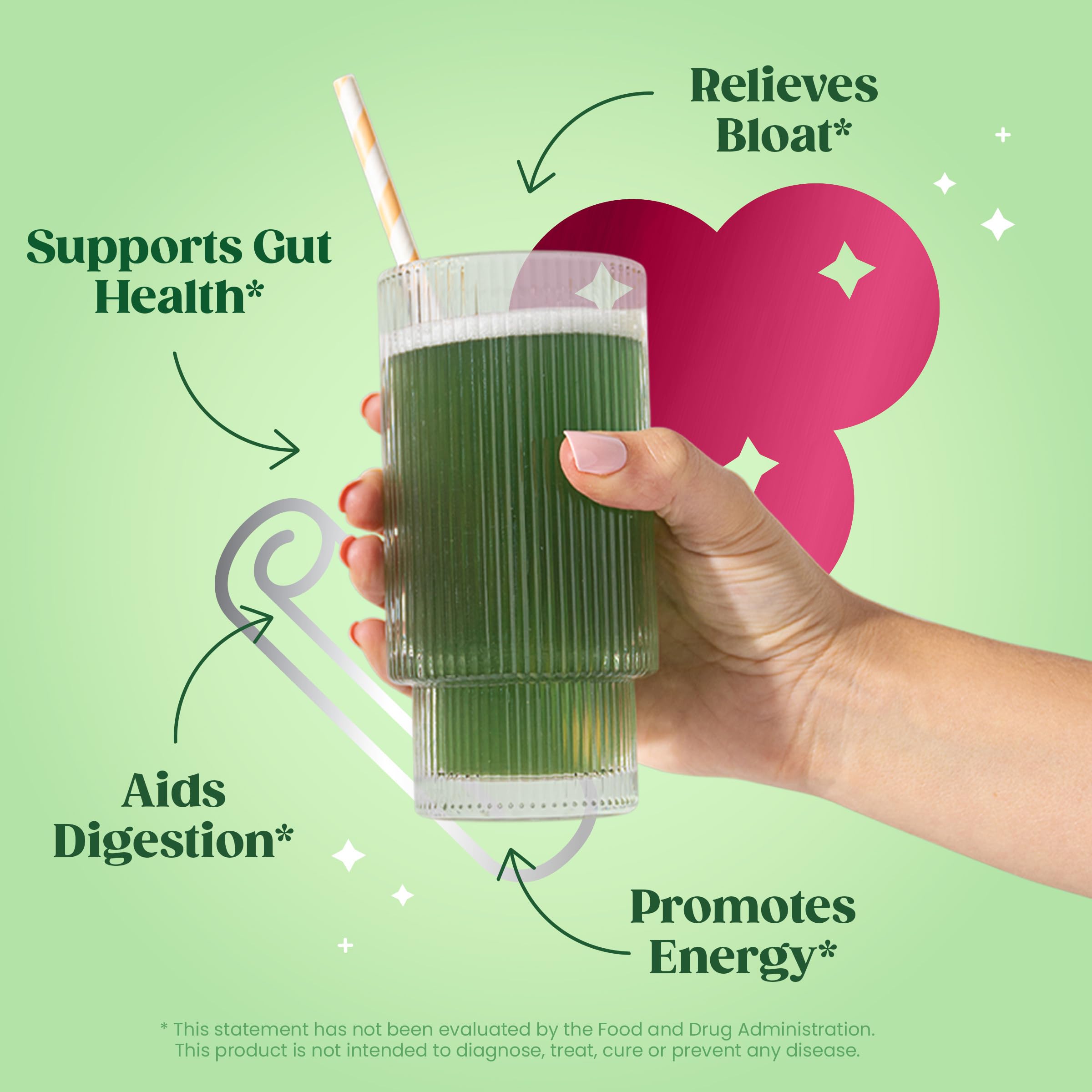 Bloom Nutrition Greens Powder tin close-up with label and ingredients