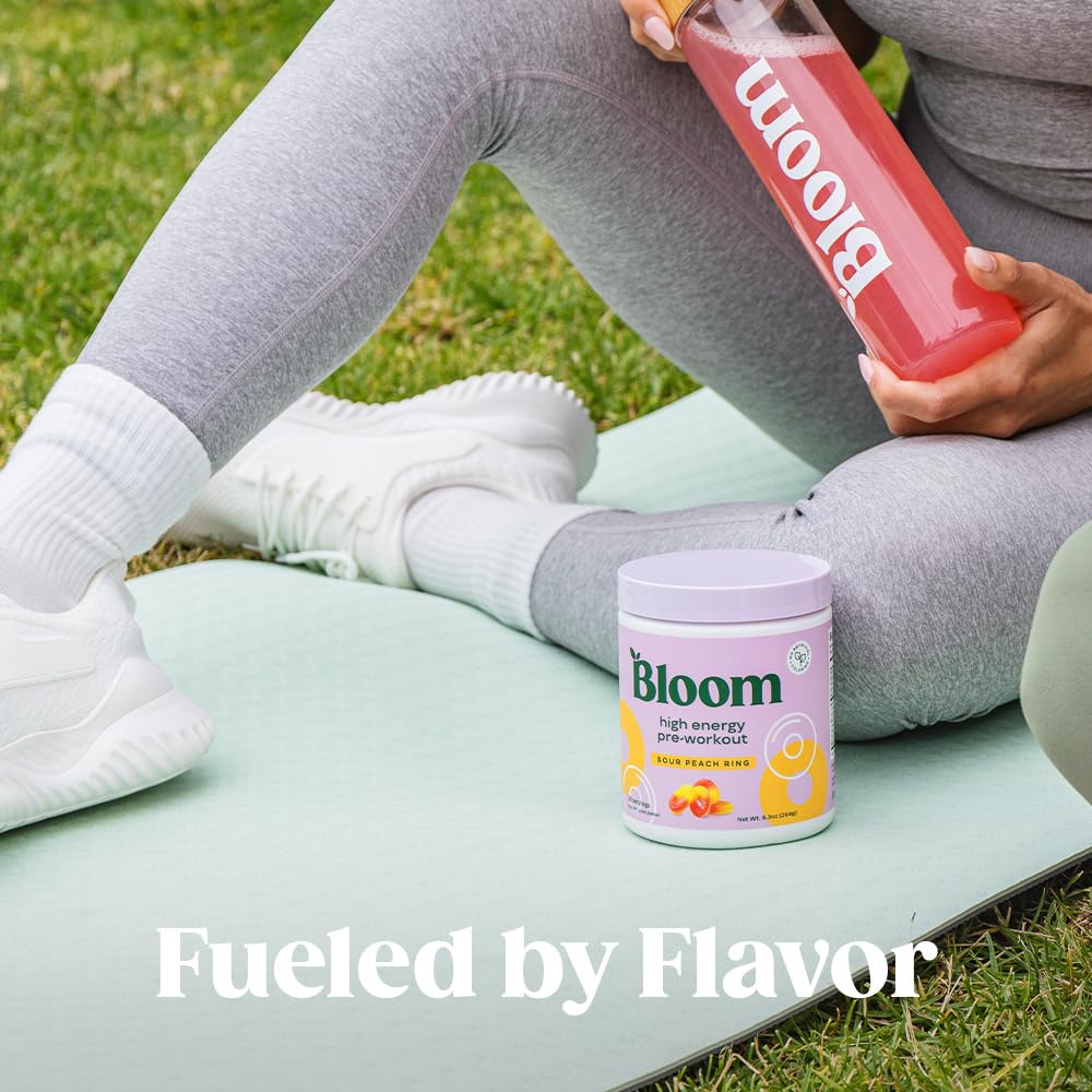 Bloom Nutrition powder mixed in shaker for convenient workouts