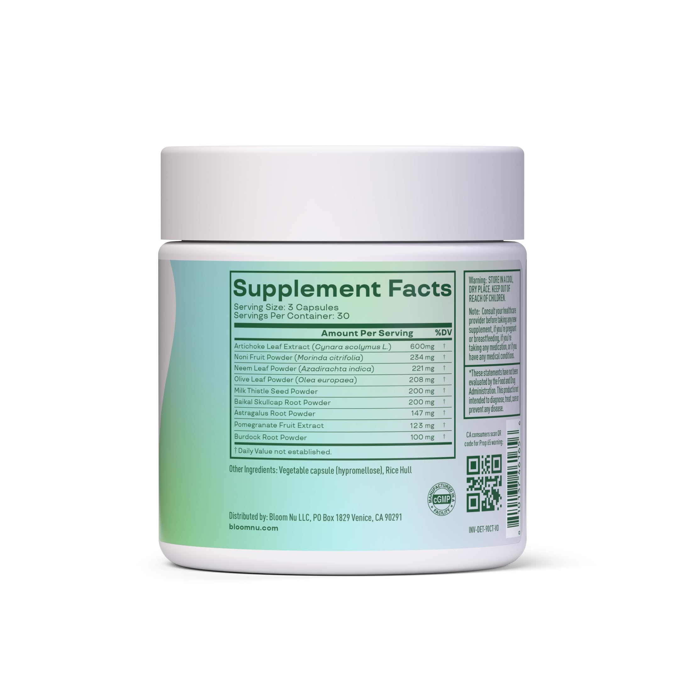 Closeup of Bloom Nutrition Hormone Support capsules ready for daily use.