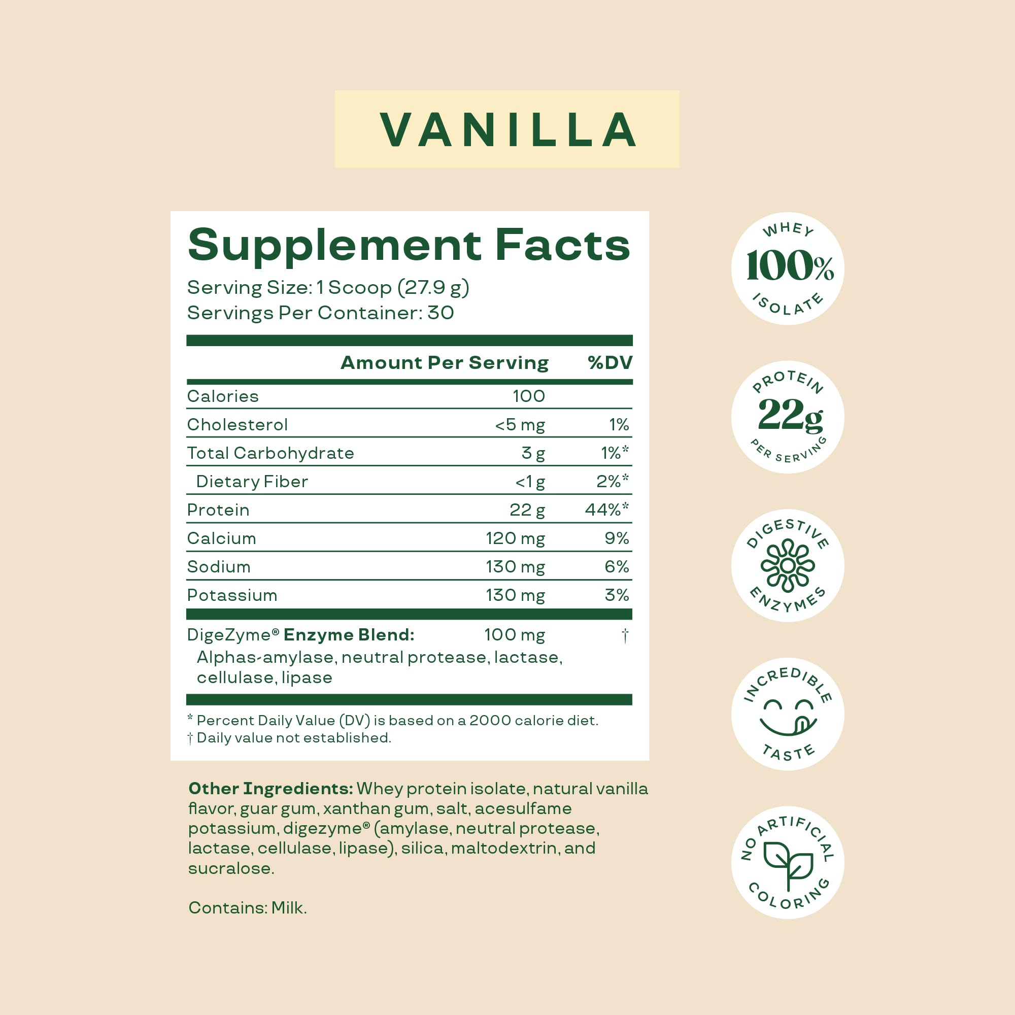 Bloom Nutrition whey isolate vanilla scoop: easy protein delivery.