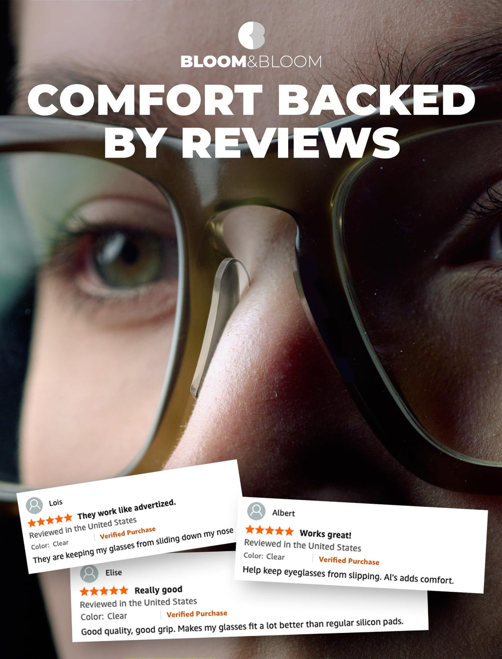 BLOOM & BLOOM paquete de 6 pares almohadillas nariz