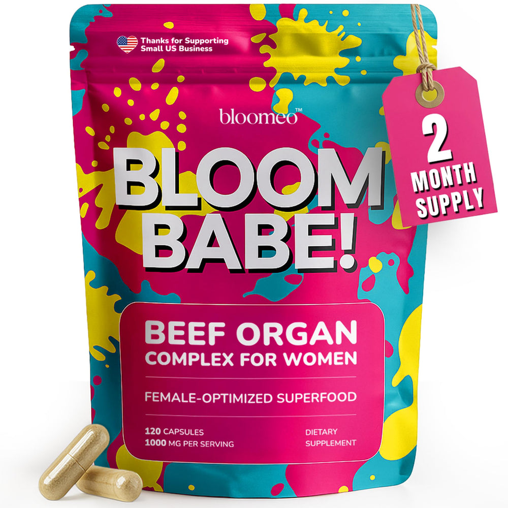 Bloomeo Beef Organ Liver Capsules for energy and hormone balance in daily wellness.