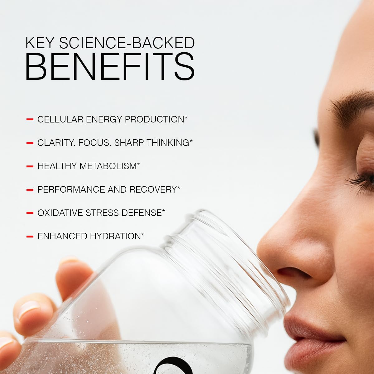 Bloomeo Bloom H2 Tabs glass of hydrogen water ready to drink.