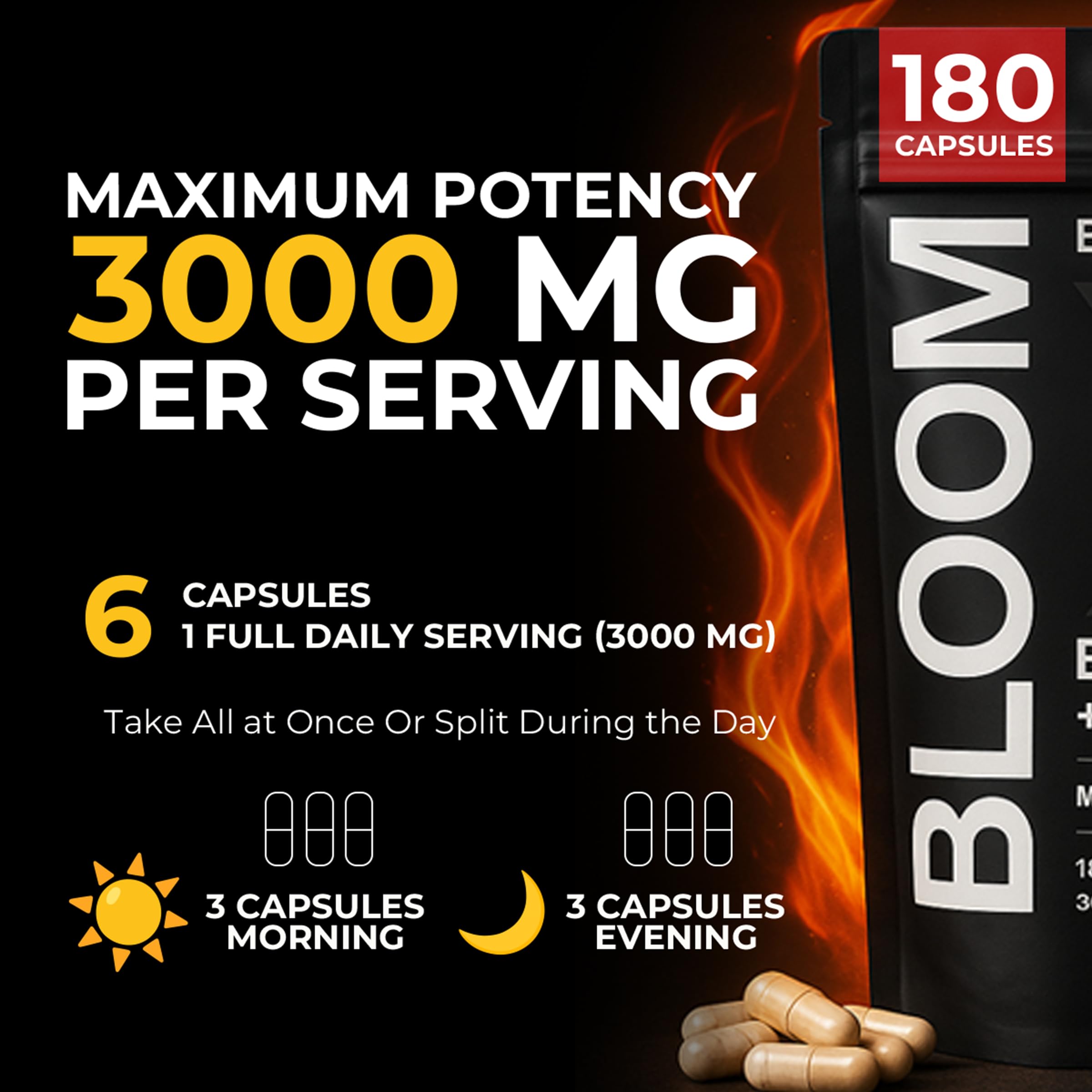 Bloomeo grass-fed beef liver capsules highlighting iron-rich energy support.