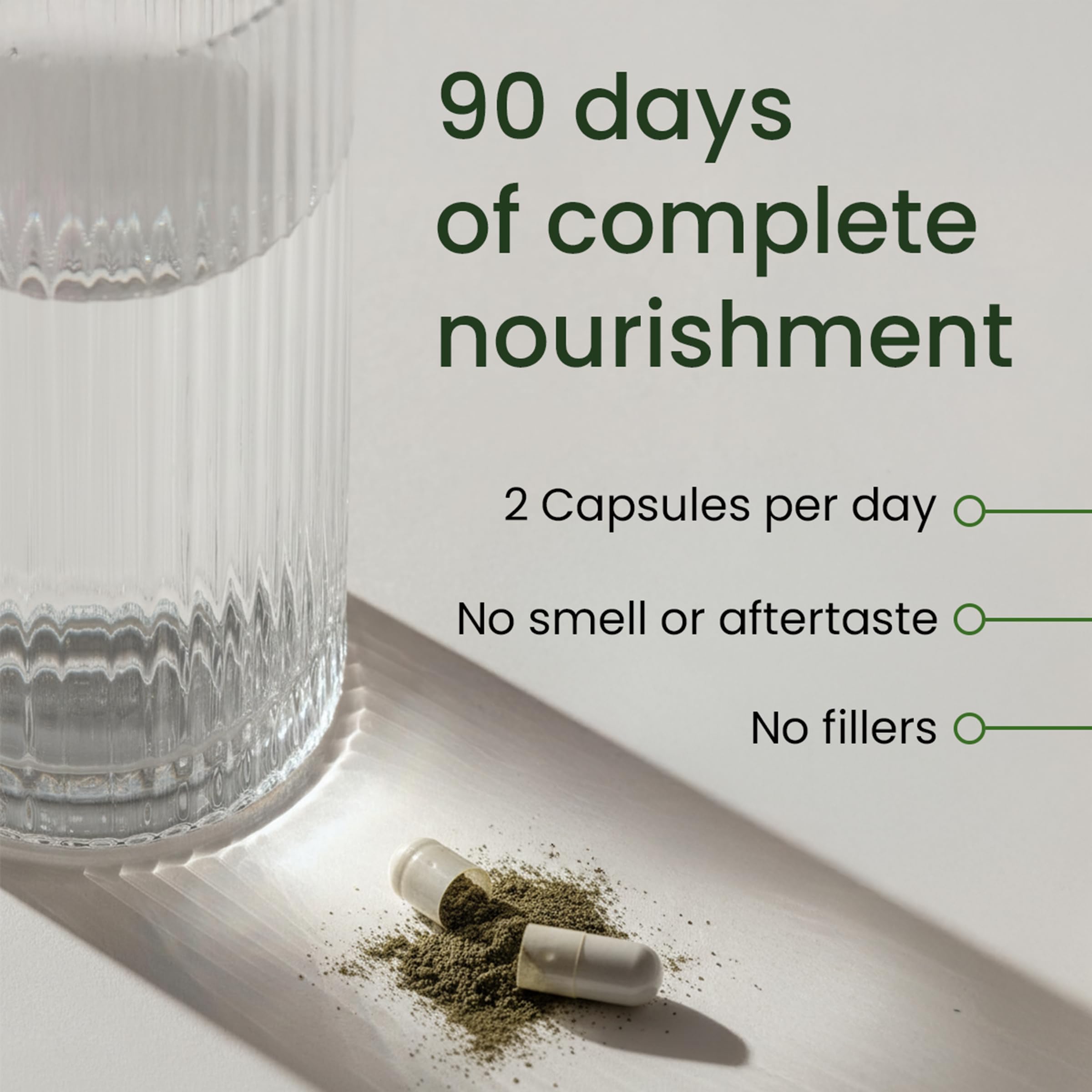 Bloomeo ingredients with supergreens and antioxidant fruits for immune support