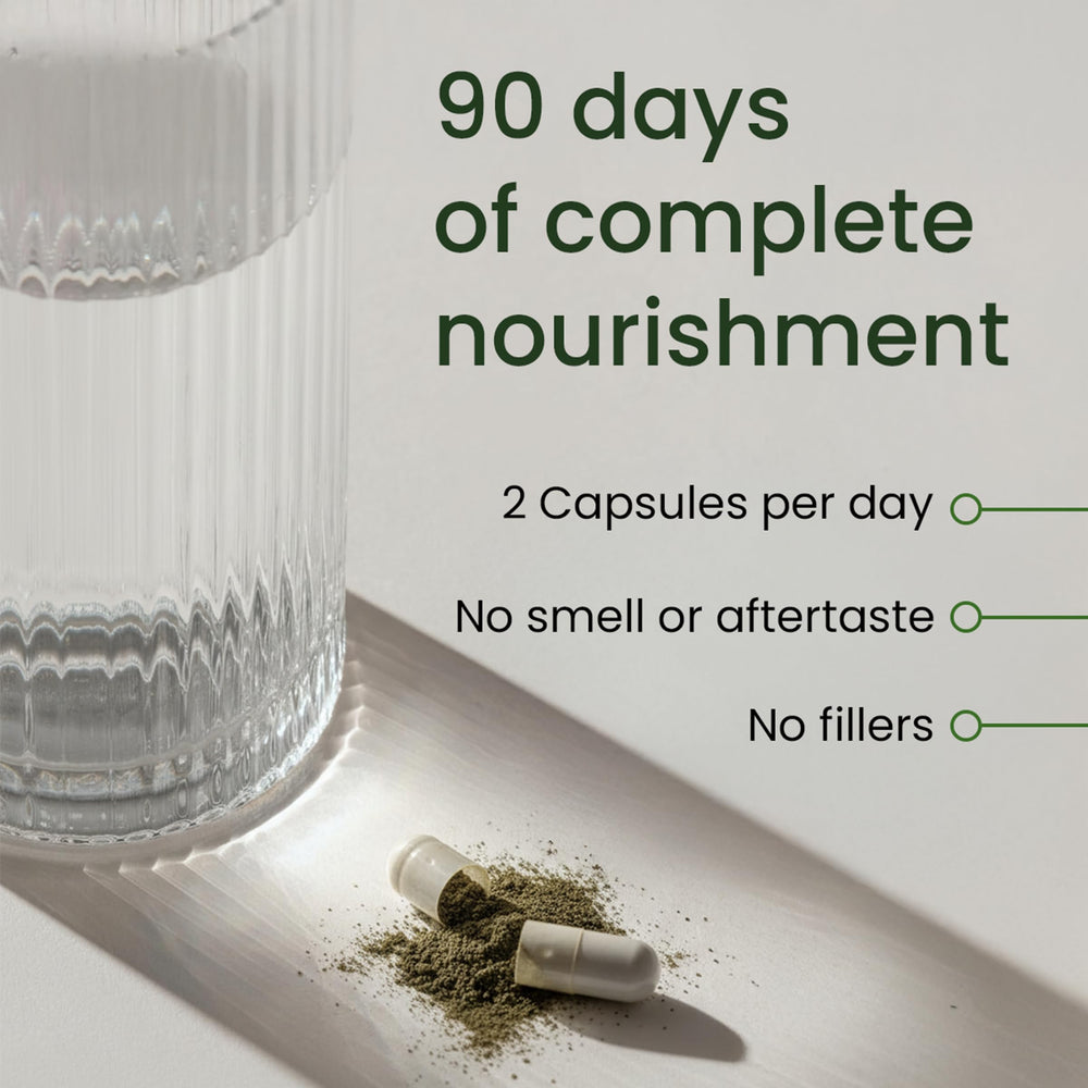 Bloomeo ingredients with supergreens and antioxidant fruits for immune support