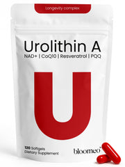 Bloomeo Urolithin A 1000mg bottle supporting cellular renewal and mitochondrial health