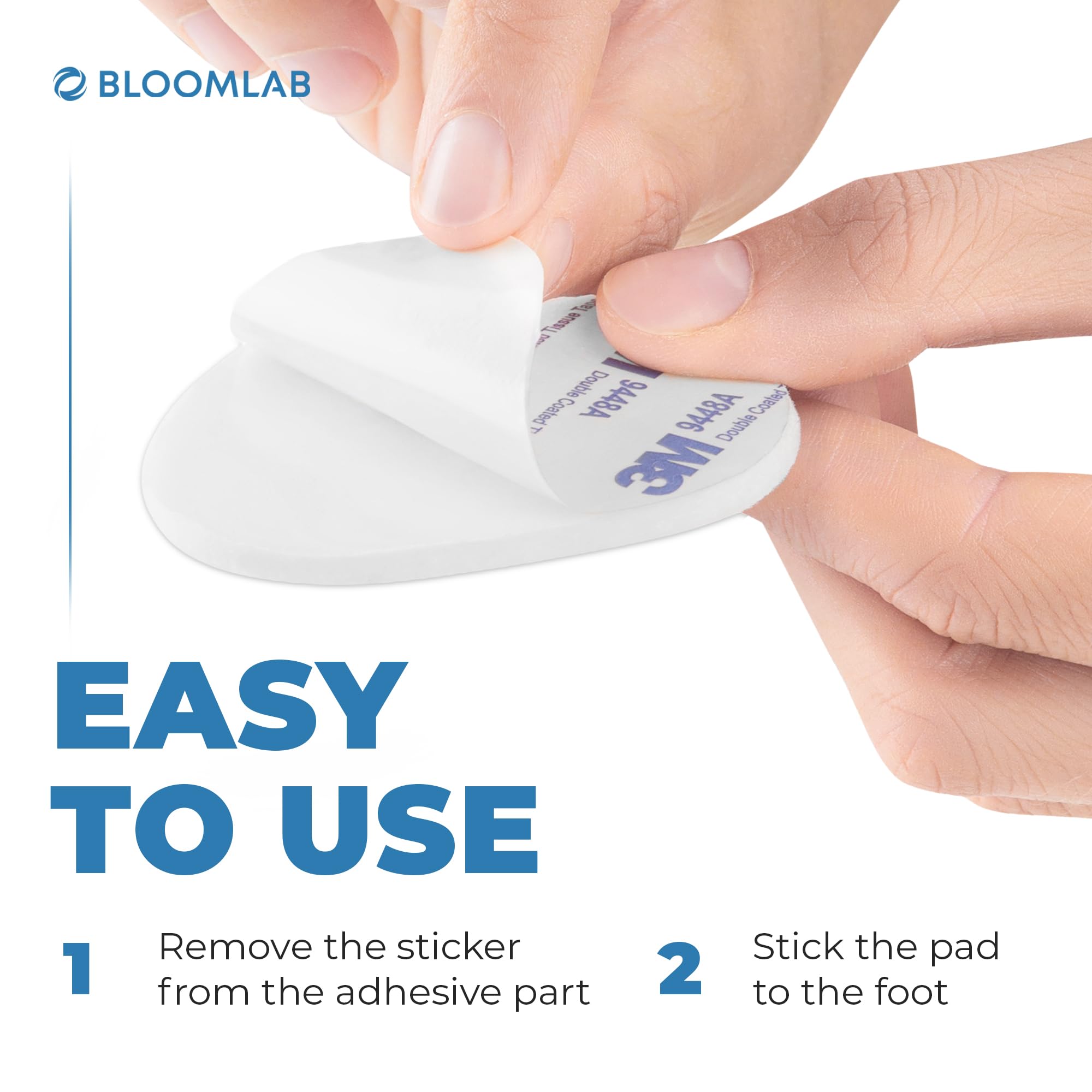 BloomLab easy-application pads attach to insole for immediate comfort