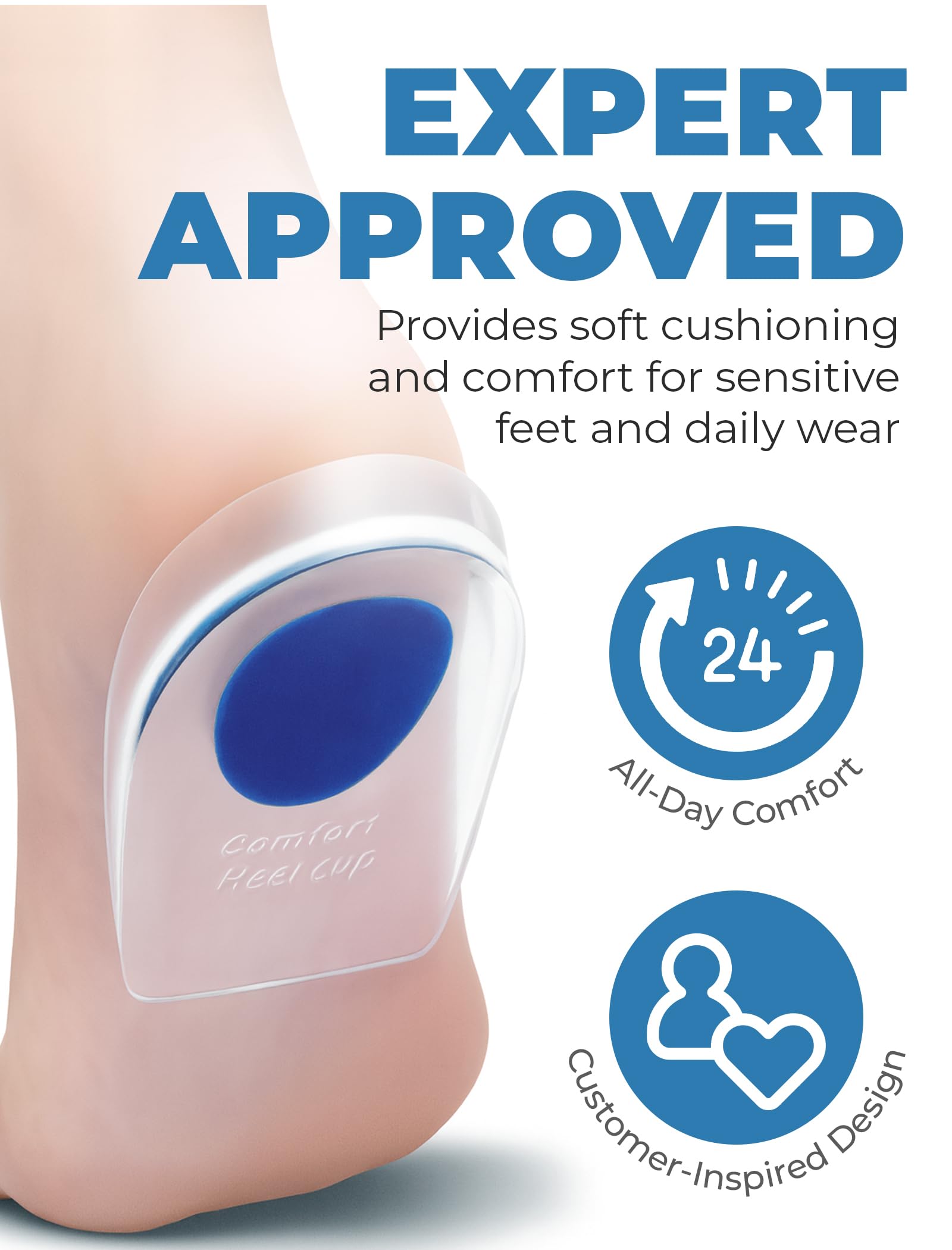 BloomLab washable reusable heel cups refreshable after every wear