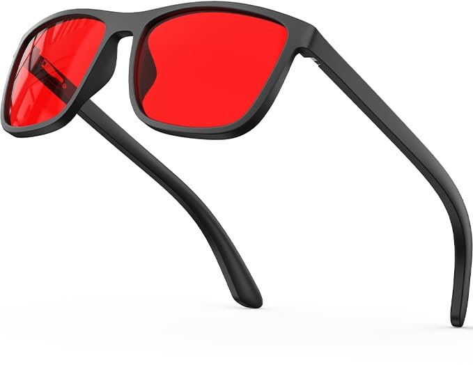 Bloomoak Dream Controller red glasses front view for evening comfort