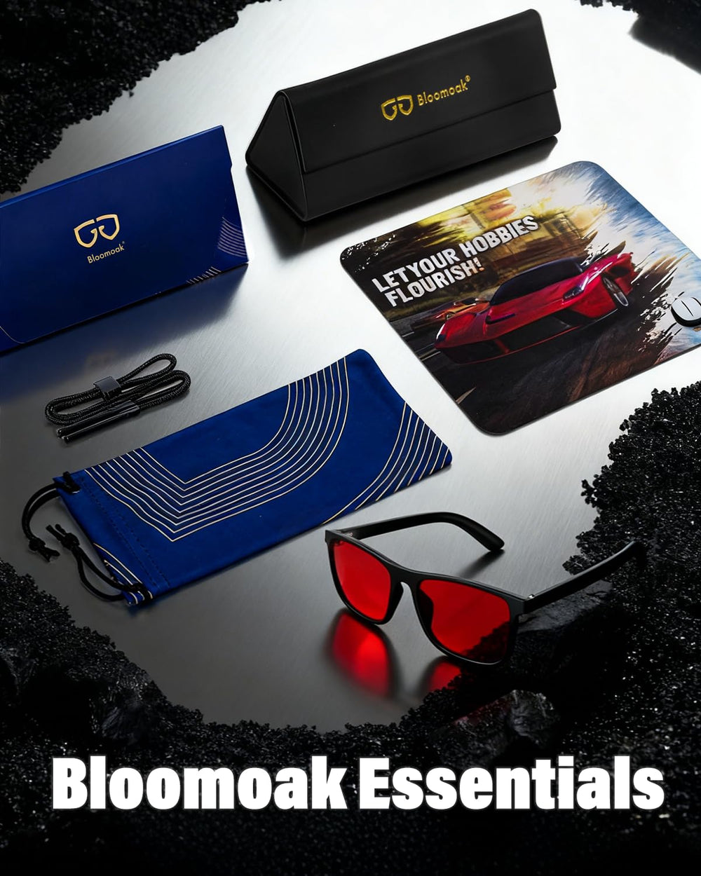 Bloomoak Dream Controller red glasses travel case protects lenses