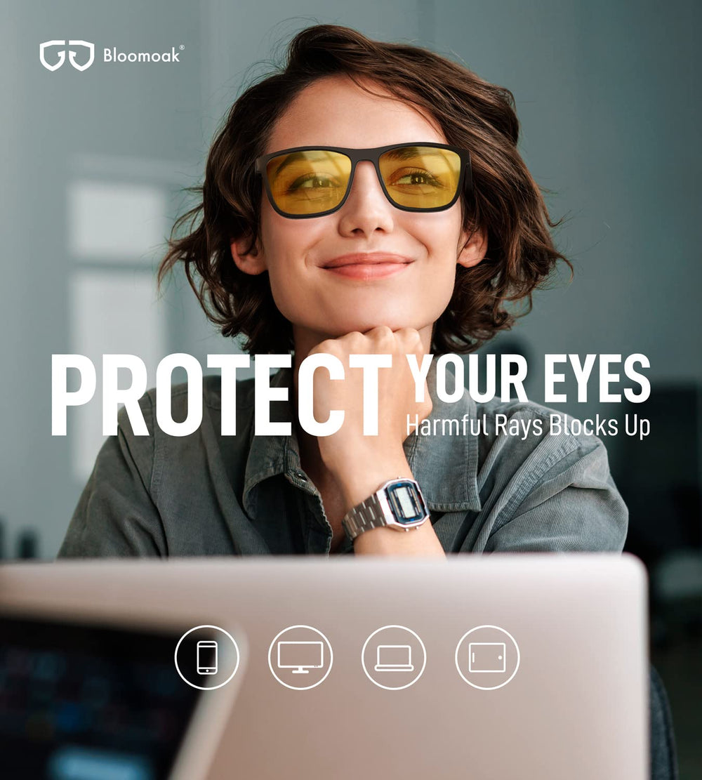 Bloomoak gaming glasses with anti glare for clearer gameplay visuals