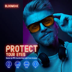 Bloomoak gaming glasses in action showing enhanced screen clarity.