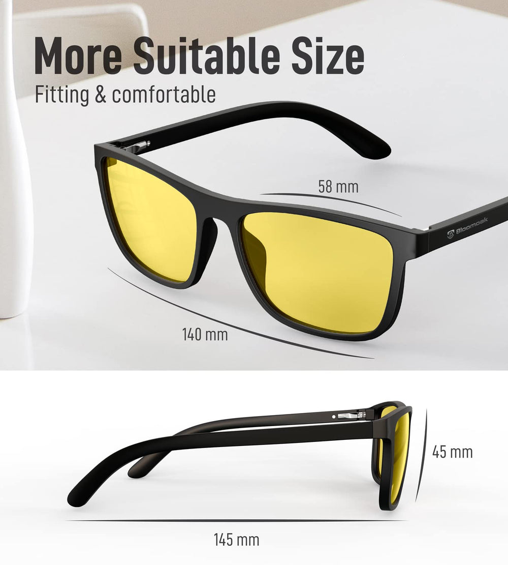 Bloomoak night driving glasses reduce glare for late-night trips