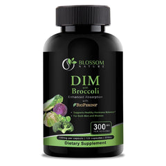 Blossom Nature DIM 300mg bottle front view promotes balanced hormones.
