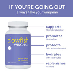Blowfish Wingman travel pack ready for parties or trips