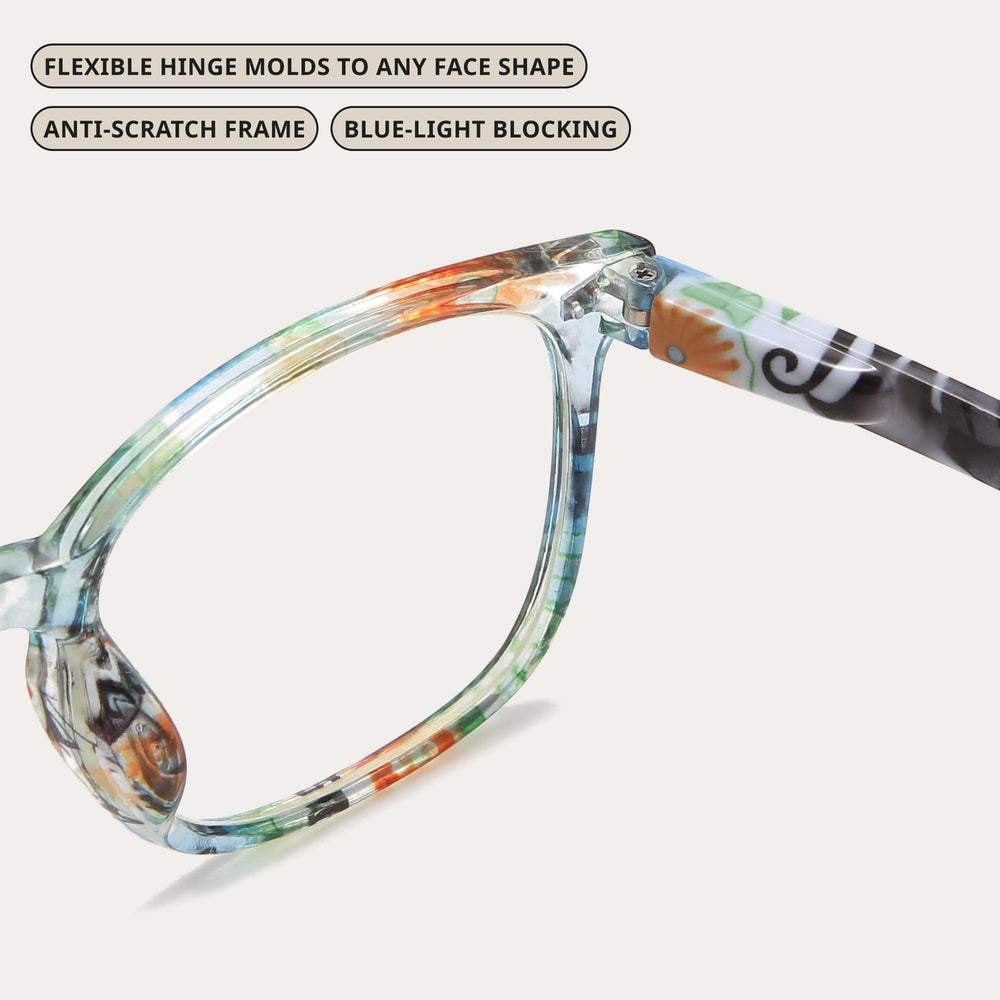 BLS BLUES reading glasses for desk work and focus.