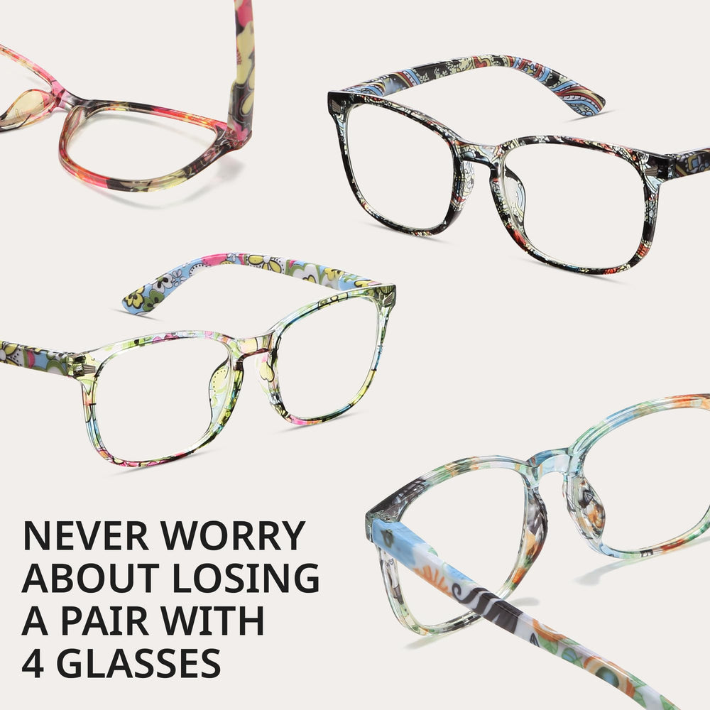 BLS BLUES reading glasses women spring-hinge design for all-day comfort.