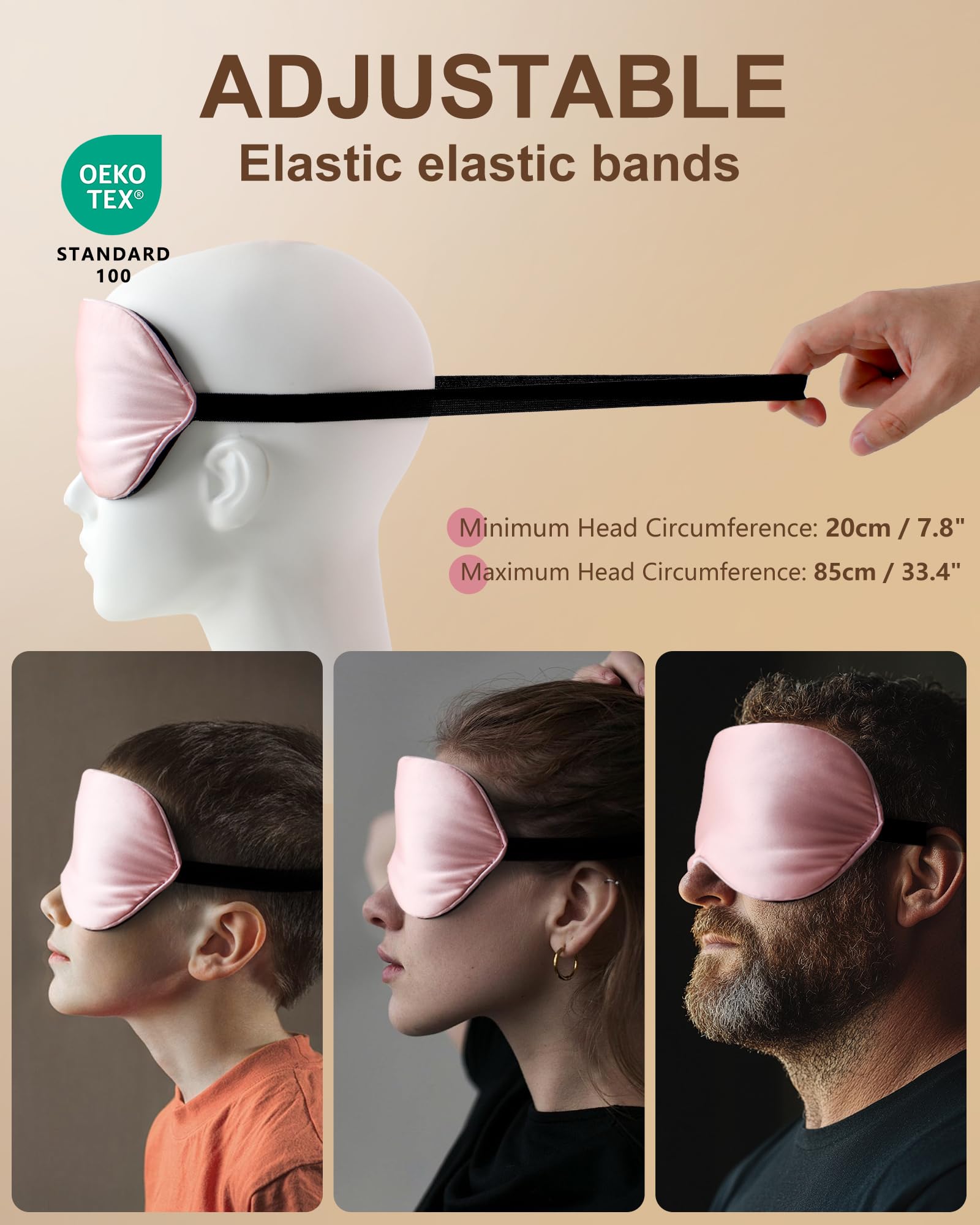 BLSSNZ pink silk mask highlights hand-sewn detail and double padding.