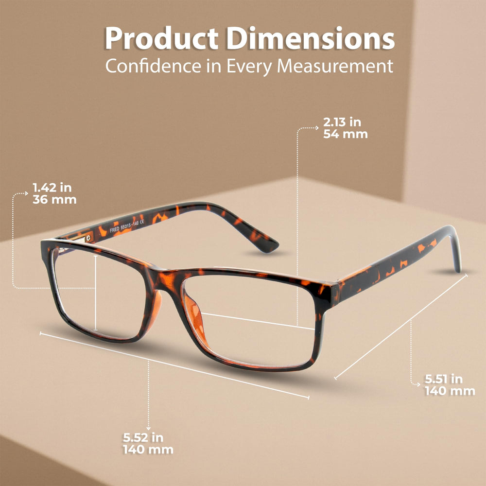 BLUE CUT glasses with case and cloth for portable protection and care.