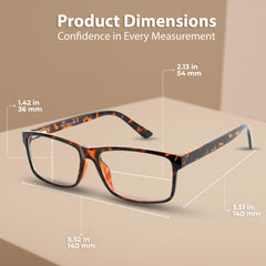 BLUE CUT glasses with case and cloth for portable protection and care.