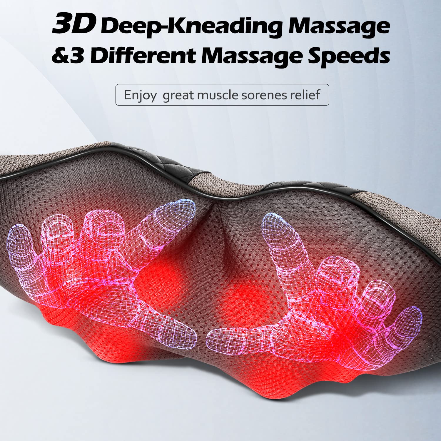 Blue Elf ergonomic massage design with adjustable positioning