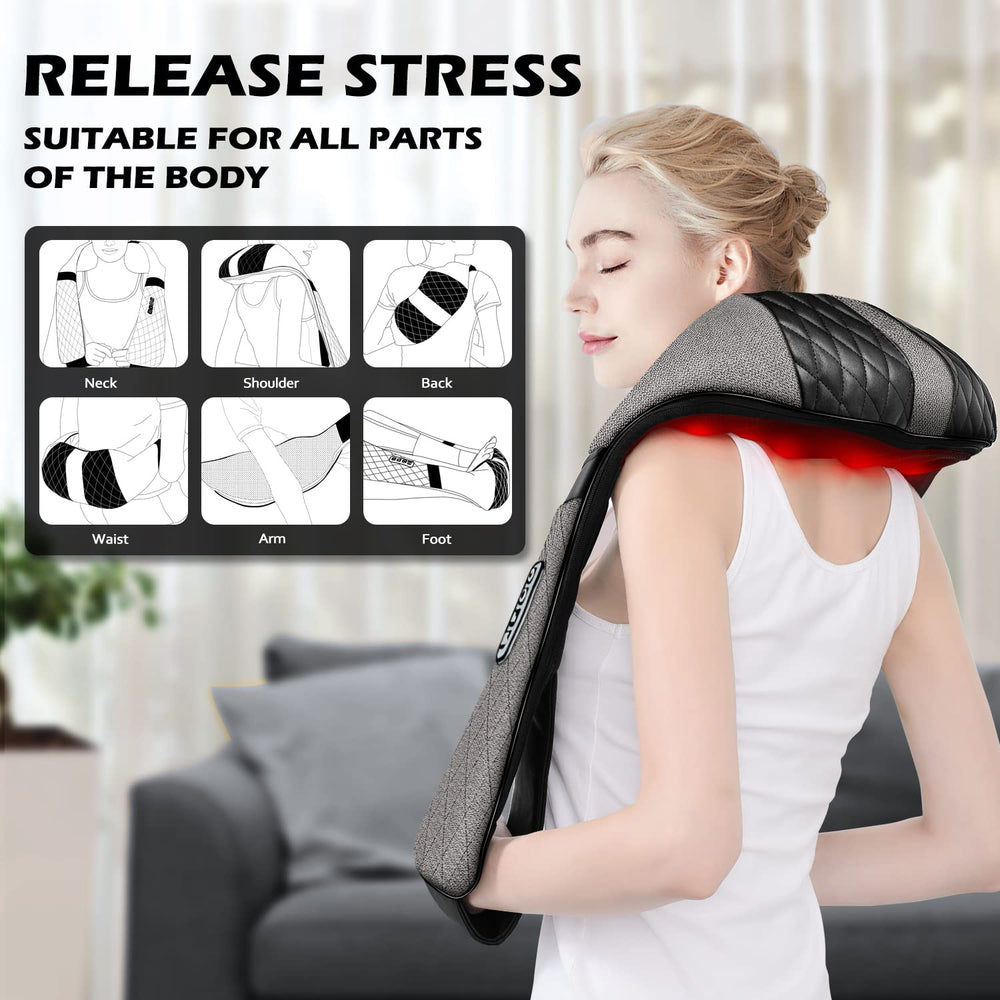 Blue Elf back massager with 3D kneading and heat for a warm relief