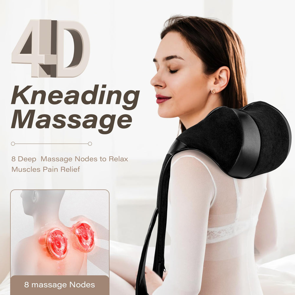 Blue Elf Shiatsu Neck Massager Pillow 3D kneading nodes close-up