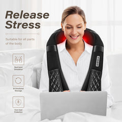 Blue Elf Shiatsu Neck Massager Pillow heat function for soothing warmth