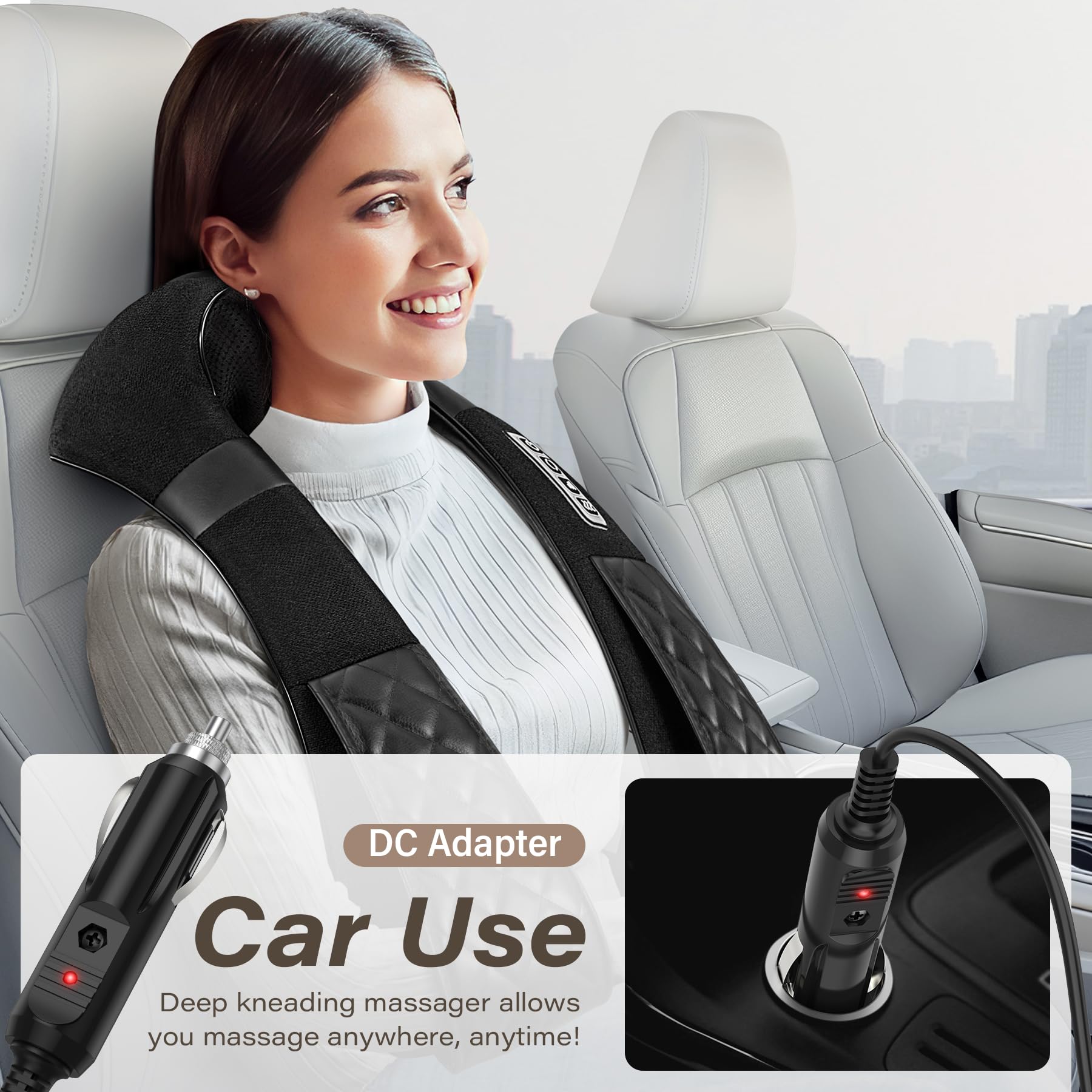 Blue Elf Shiatsu Neck Massager Pillow home use in living room or office