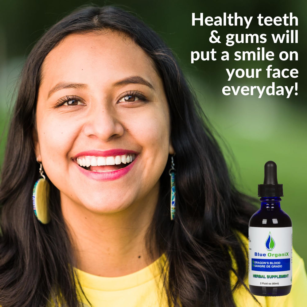 Blue Organix dragon blood tincture drops for easy daily use.