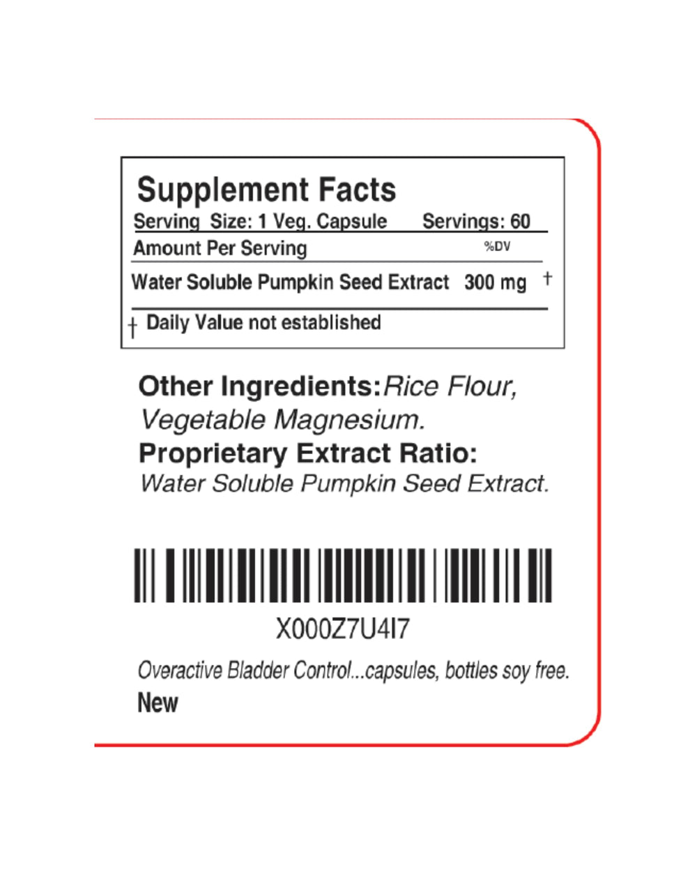 Blue Organix pumpkin seed extract ingredient image signaling natural bladder support potential