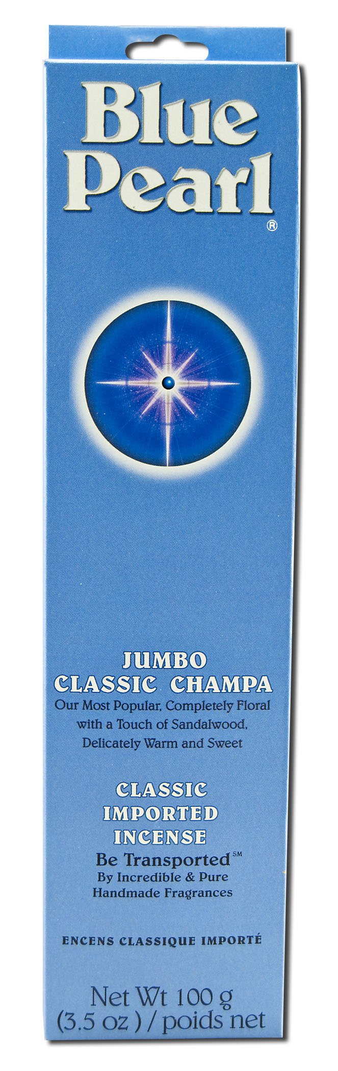Blue Pearl Classic Champa incense 100g, calming floral aroma ideal for meditation and relaxation