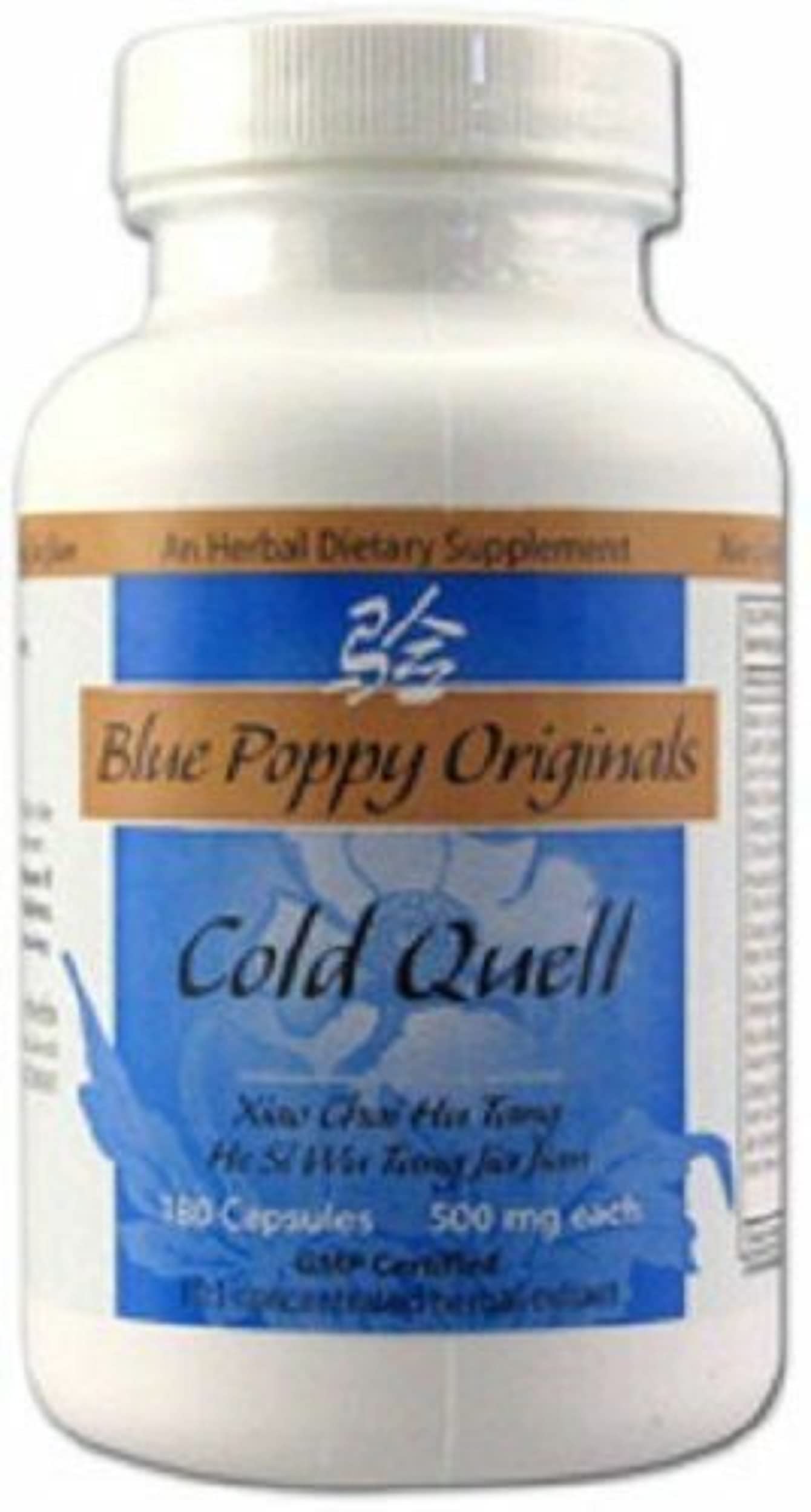 Blue Poppy ColdQuell bottle image, concentrated herbal formula for daily wellness.
