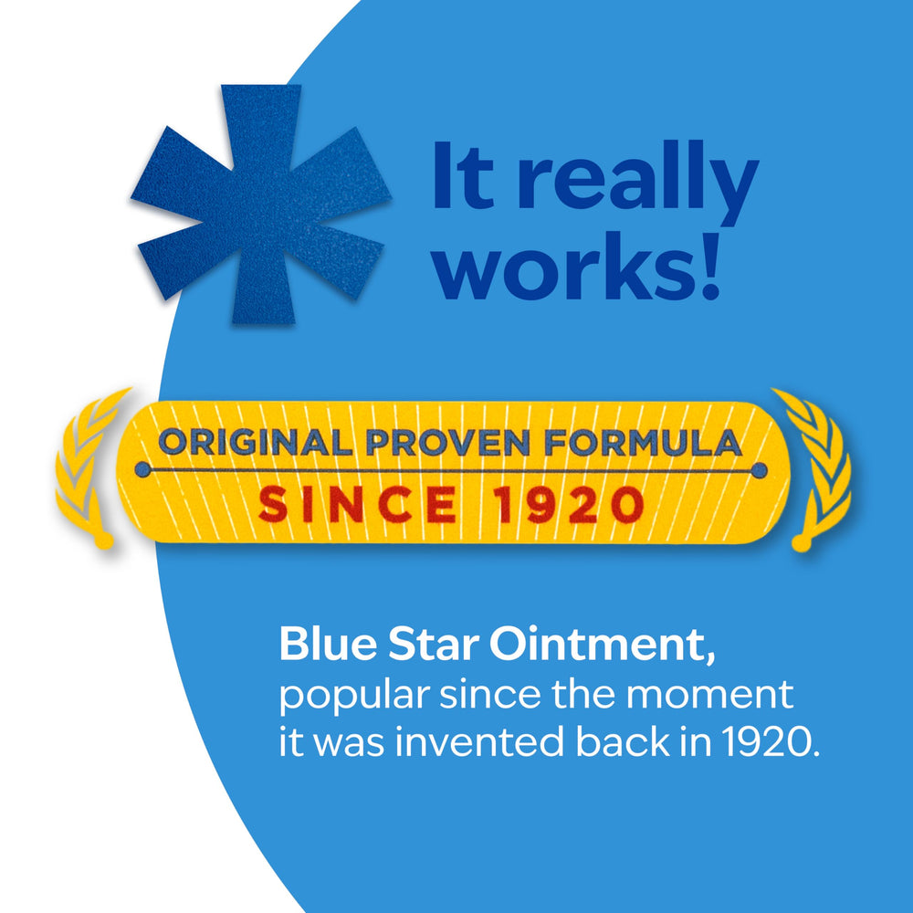 Blue Star brand, trusted since 1920, for reliable skin care.