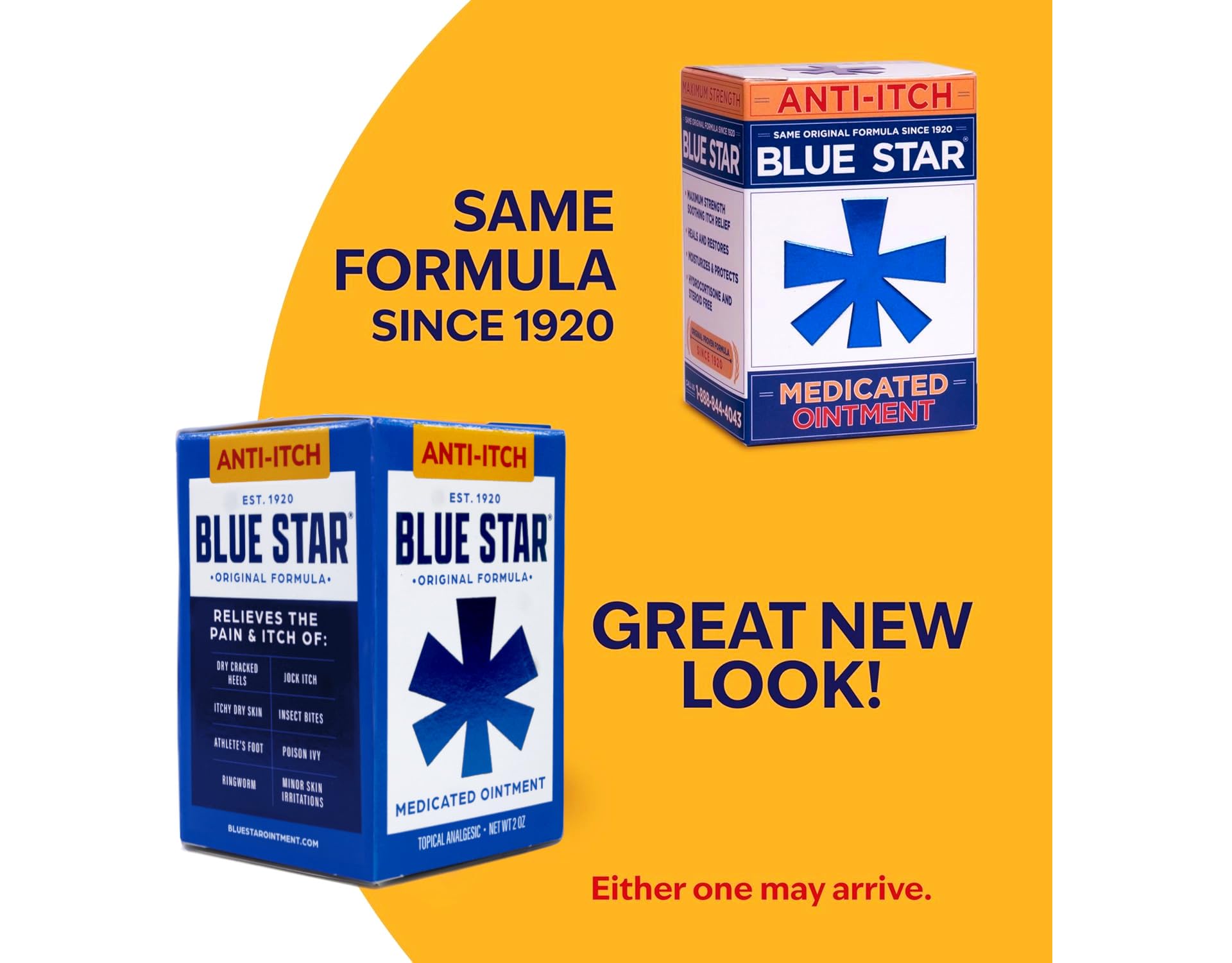 Blue Star Ointment application on arm for easy, non-greasy use.