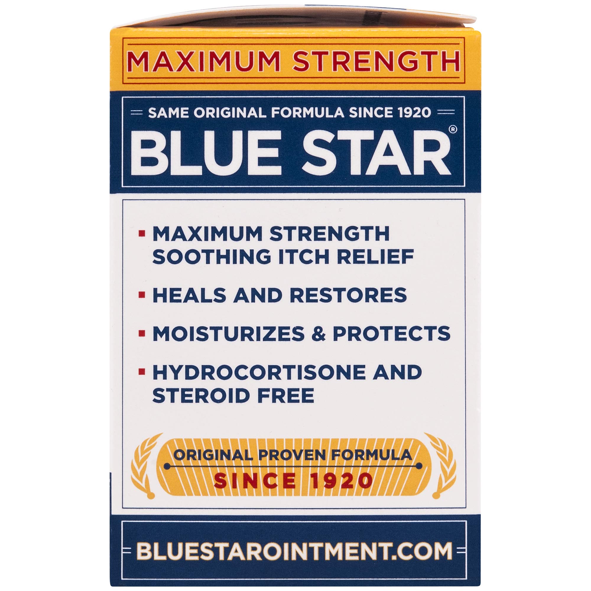 Blue Star Ointment application on dry skin, cooling relief and restoration
