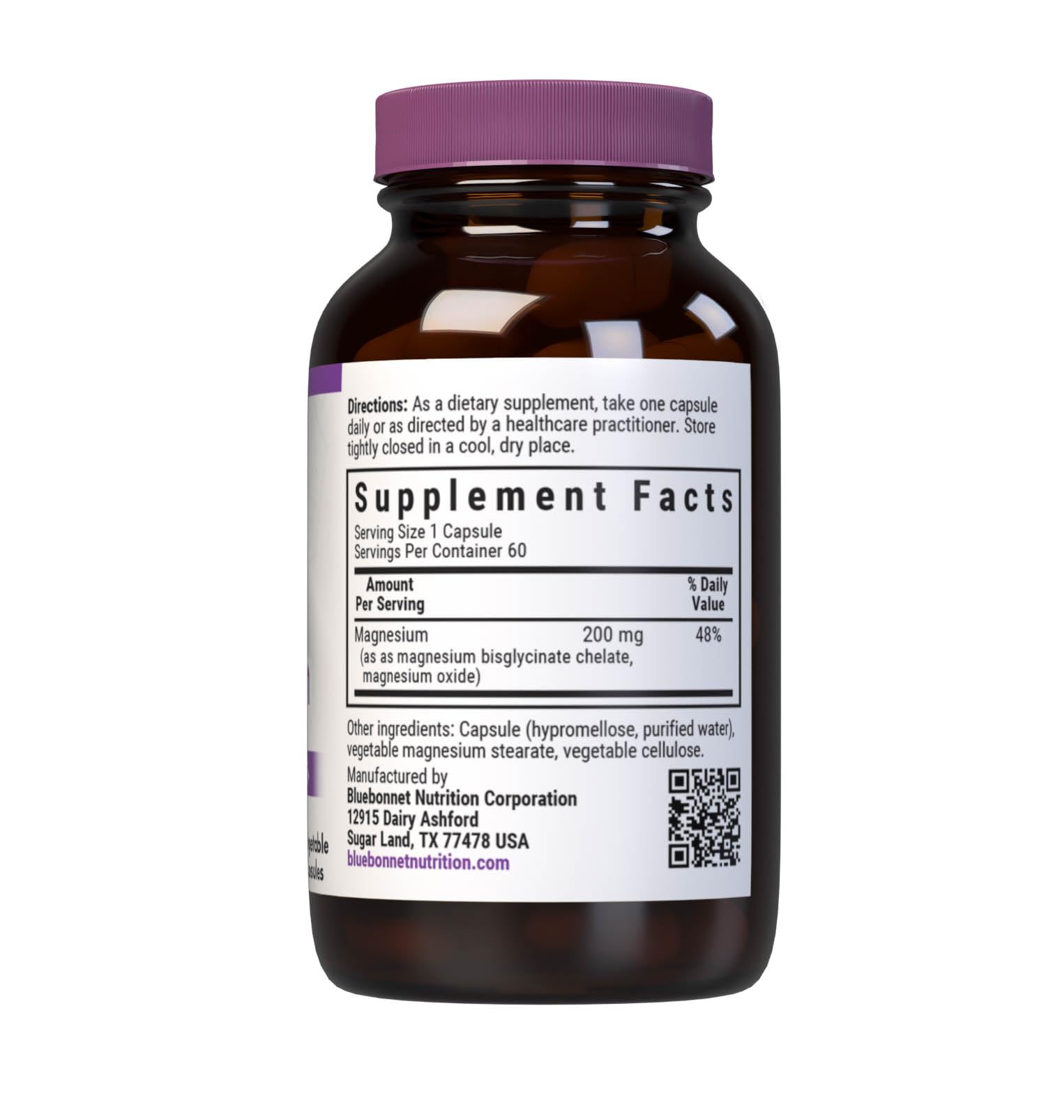 BlueBonnet Albion buffered magnesium capsules show vegan, easy-to-swallow design