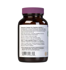 BlueBonnet Albion zinc bisglycinate ingredients panel indicates chelated zinc.