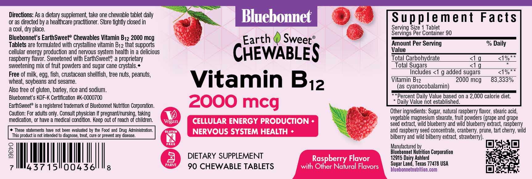 BlueBonnet B12 tablets arranged on a desk for daily routine.