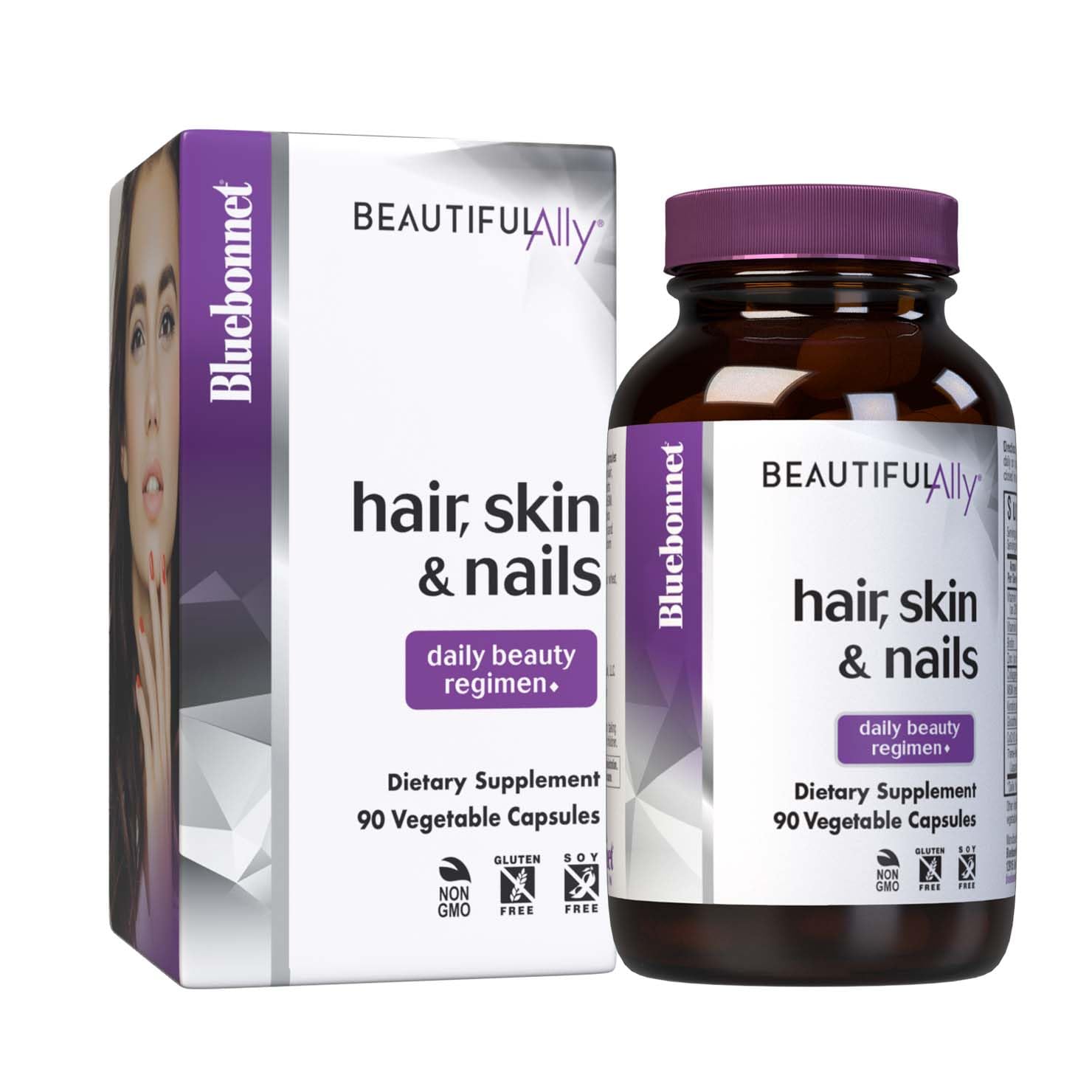 BlueBonnet Beautiful Ally capsules bottle—daily beauty support in packaging.
