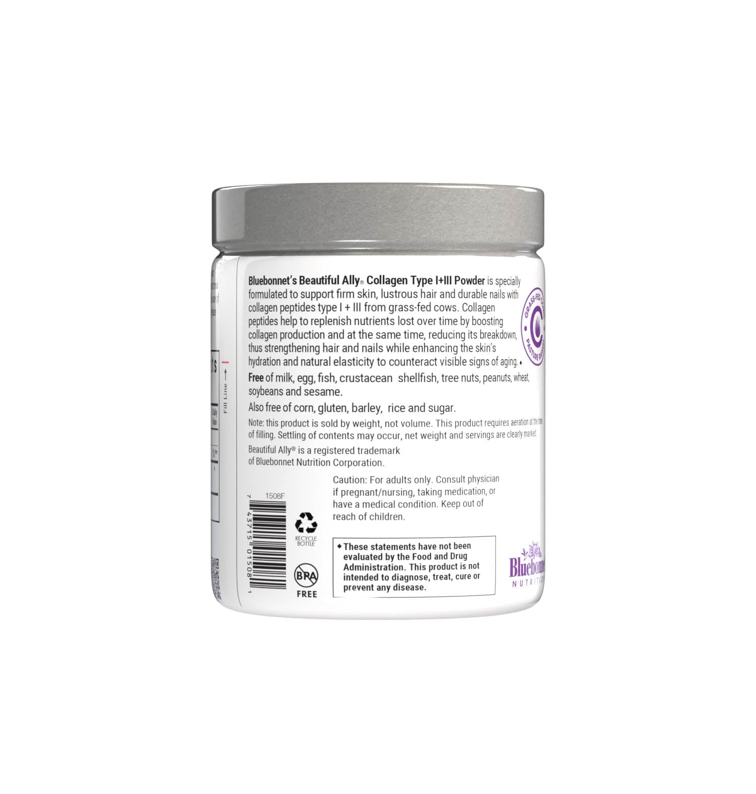 Bluebonnet Beautiful Ally label highlights unsweetened, allergen-friendly formula